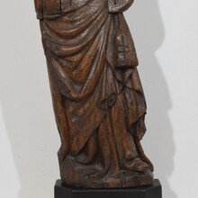 Large flemish medieval gothic carved oak Madonna, The Netherlands circa 1450-1550