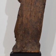 Large flemish medieval gothic carved oak Madonna, The Netherlands circa 1450-1550
