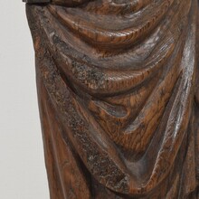 Large flemish medieval gothic carved oak Madonna, The Netherlands circa 1450-1550