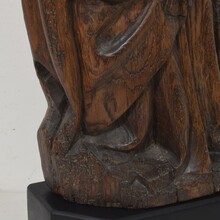 Large flemish medieval gothic carved oak Madonna, The Netherlands circa 1450-1550