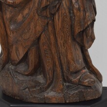 Large flemish medieval gothic carved oak Madonna, The Netherlands circa 1450-1550