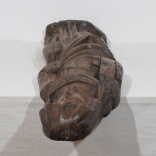 Large flemish medieval gothic carved oak Madonna, The Netherlands circa 1450-1550