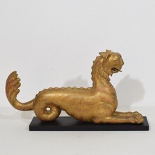 Neoclassical hand carved giltwood mythical figure, France circa 1780