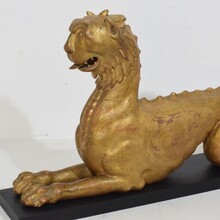 Neoclassical hand carved giltwood mythical figure, France circa 1780