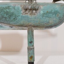 folk art copper sailboat weathervane, France circa 1880-1900