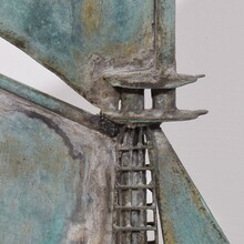 folk art copper sailboat weathervane, France circa 1880-1900