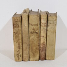 Nice collection weathered vellum books, Spain 18/19th century