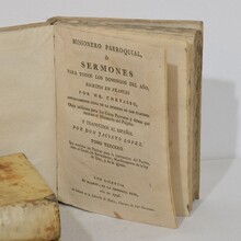Nice collection weathered vellum books, Spain 18/19th century