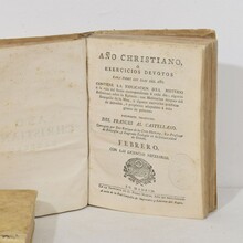 Nice collection weathered vellum books, Spain 18/19th century