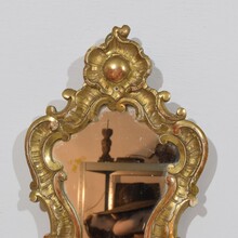 Pair giltwood wall candleholders/ sconces with mirrors, Italy circa 1850