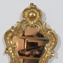 Pair giltwood wall candleholders/ sconces with mirrors, Italy circa 1850