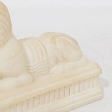 Pair grand tour alabaster sphinxes, Italy circa 1850-1900