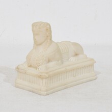 Pair grand tour alabaster sphinxes, Italy circa 1850-1900