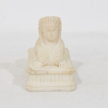 Pair grand tour alabaster sphinxes, Italy circa 1850-1900