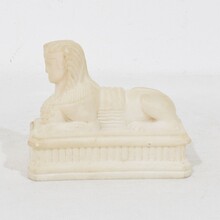 Pair grand tour alabaster sphinxes, Italy circa 1850-1900