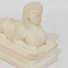 Pair grand tour alabaster sphinxes, Italy circa 1850-1900