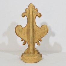 Pair giltwood baroque finials, Italy circa 1750