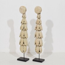 Pair neoclassical carved wooden ornaments, France circa 1780