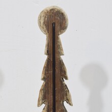 Pair neoclassical carved wooden ornaments, France circa 1780