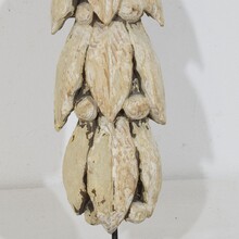 Pair neoclassical carved wooden ornaments, France circa 1780