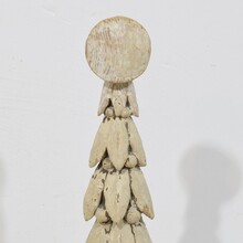 Pair neoclassical carved wooden ornaments, France circa 1780