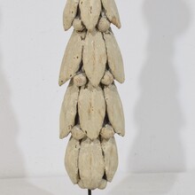 Pair neoclassical carved wooden ornaments, France circa 1780