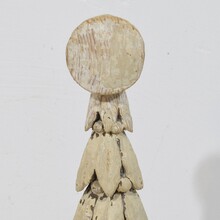 Pair neoclassical carved wooden ornaments, France circa 1780