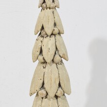 Pair neoclassical carved wooden ornaments, France circa 1780