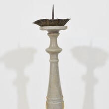 Pair neoclassical carved wooden candleholders, Italy circa 1780-1800