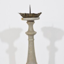 Pair neoclassical carved wooden candleholders, Italy circa 1780-1800