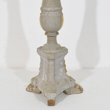 Pair neoclassical carved wooden candleholders, Italy circa 1780-1800