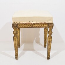 Pair Louis XVI style carved stools/tabourets, France circa 1850