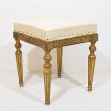 Pair Louis XVI style carved stools/tabourets, France circa 1850