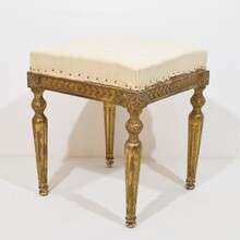 Pair Louis XVI style carved stools/tabourets, France circa 1850