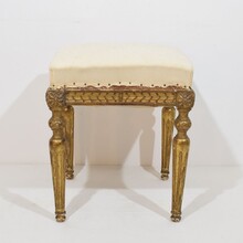 Pair Louis XVI style carved stools/tabourets, France circa 1850