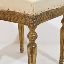 Pair Louis XVI style carved stools/tabourets, France circa 1850