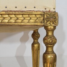 Pair Louis XVI style carved stools/tabourets, France circa 1850