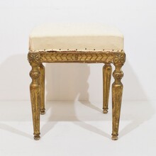 Pair Louis XVI style carved stools/tabourets, France circa 1850