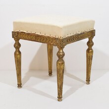 Pair Louis XVI style carved stools/tabourets, France circa 1850