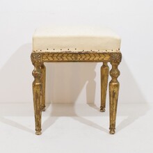 Pair Louis XVI style carved stools/tabourets, France circa 1850