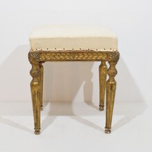 Pair Louis XVI style carved stools/tabourets, France circa 1850