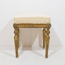 Pair Louis XVI style carved stools/tabourets, France circa 1850