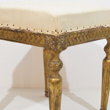 Pair Louis XVI style carved stools/tabourets, France circa 1850