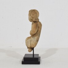 Small carved wooden baroque baby christ figure, France circa 1600-1700