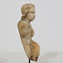 Small carved wooden baroque baby christ figure, France circa 1600-1700