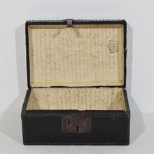 Coffer or box in leather, France circa 1600-1700