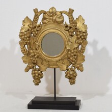 small giltwood mirror with grapes, France circa 1780-1850