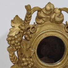 small giltwood mirror with grapes, France circa 1780-1850