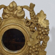 small giltwood mirror with grapes, France circa 1780-1850