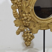 small giltwood mirror with grapes, France circa 1780-1850